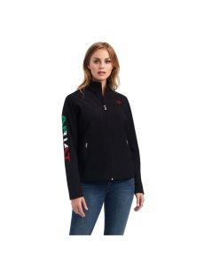 Dámské Bundy Ariat Classic Team Softshell Brand Černé | SILQO-5276