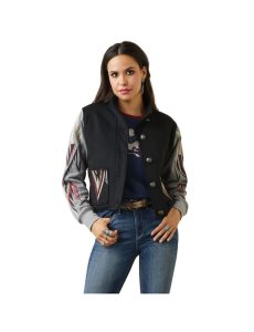Dámské Bundy Ariat Embroidered Chimayo Černé Šedé | EDHWK-9265