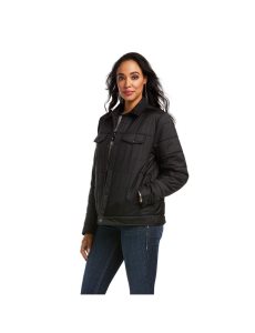 Dámské Bundy Ariat Puffer Trucker Insulated Černé | SWHFU-1234