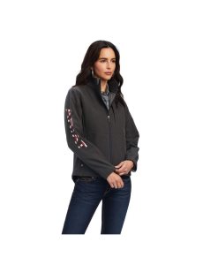 Dámské Bundy Ariat Team Patriot Softshell Šedé | QGPHS-6475