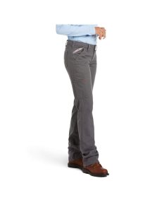 Dámské Kalhoty Ariat FR Stretch DuraLight Platene Stackable Rovný Leg Šedé | JMKBQ-1762