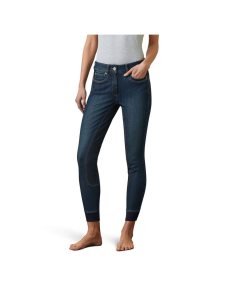 Dámské Kalhoty Ariat Halo Denim Full Seat Breech Blankyt | SNDGZ-2431
