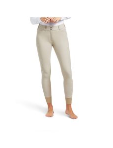 Dámské Kalhoty Ariat Tri Factor Grip Knee Patch Breech Hnědé | XFMWV-7341