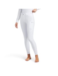 Dámské Kalhoty Ariat Triton Grip Knee Patch Breech Bílé | CUPSK-0472
