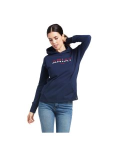 Dámské Mikiny S Kapucí Ariat 3D Logo 2.0 Tmavě Blankyt | QNCLK-2387