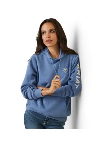 Dámské Mikiny S Kapucí Ariat Logo Blankyt | HQKVB-1928