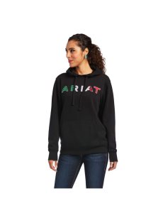 Dámské Mikiny S Kapucí Ariat Mexico Černé | PRGWD-8962
