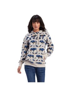 Dámské Mikiny S Kapucí Ariat REAL Allover Print Viacfarebný | ROJKL-6153