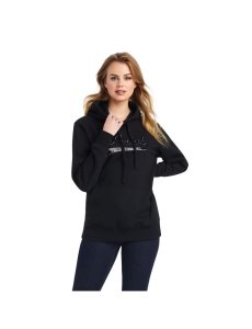Dámské Mikiny S Kapucí Ariat REAL Sequin Logo Černé | LCYRB-1690