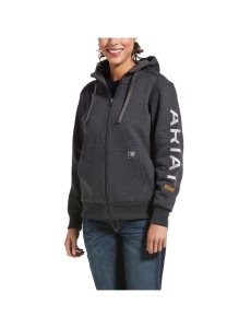 Dámské Mikiny S Kapucí Ariat Rebar All-Weather Full Zip Šedé | XLBJM-2049