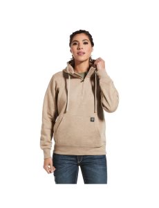 Dámské Mikiny S Kapucí Ariat Rebar Skill Set 1/2 Zip Tmavě Béžový | HPROU-8437