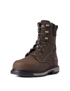Dámské Nepromokavé Boty Ariat Riveter 8' CSA Glacier Grip 400g Composite Špicí Pracovní Tmavě Hnědé