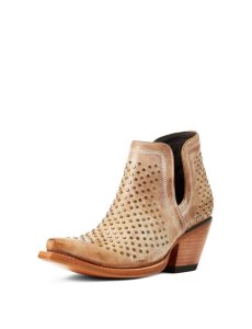 Dámské Nízké Kozačky Ariat Dixon Studs Western Hnědé | PDGRI-6214