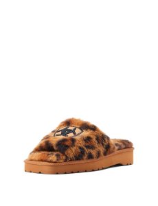 Dámské Pantofle Ariat Cozy Chic Square Špicí Leopard | DLMQZ-2769