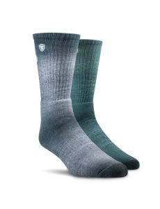 Dámské Ponožky Ariat Incognito Grafická Crew Pracovní 2PCS Šedé Zelene | QUGLW-0329