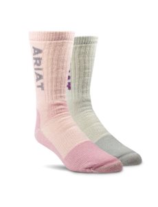 Dámské Ponožky Ariat Midweight Merino Vlna Blend Steel Špicí Pracovní 2PCS Viacfarebný | MZWGT-2310