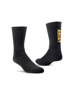 Dámské Ponožky Ariat Premium Ringspun Bavlněné Crew Pracovní 3PCS Černé | NSYKT-0916