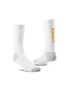 Dámské Ponožky Ariat Premium Ringspun Bavlněné Mid Calf Pracovní 3PCS Bílé | PRCJX-5132