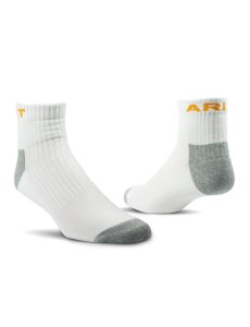 Dámské Ponožky Ariat Premium Ringspun Bavlněné Quarter Crew Pracovní 3PCS Bílé | PYOZW-2506