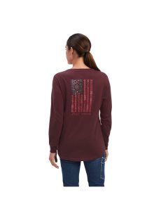 Dámské Pracovní Oděvy Ariat Rebar Bavlněné Strong SouthWest Grafická T Shirts Čokolády | DRBKP-9068
