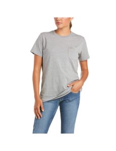 Dámské Pracovní Oděvy Ariat Rebar Bavlněné Strong T Shirts Šedé | ENZOC-5372