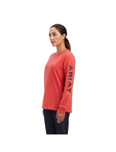 Dámské Pracovní Oděvy Ariat Rebar Bavlněné Strong Logo Grafická Indigo | MCRFW-9758