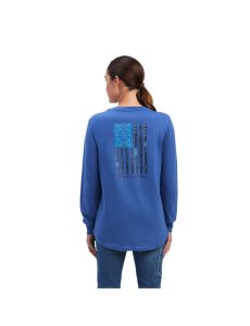 Dámské Pracovní Oděvy Ariat Rebar Bavlněné Strong SouthWest Grafická T Shirts Tmavě Blankyt | XGVTL-