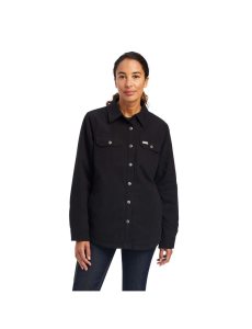 Dámské Pracovní Oděvy Ariat Rebar Classic Platene Shirts Jackets Černé | FQLAR-3841