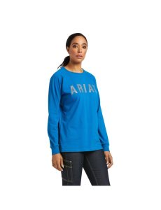 Dámské Pracovní Oděvy Ariat Rebar CottonStrong Block T Shirts Blankyt | AYKZR-3892