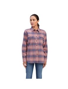 Dámské Pracovní Oděvy Ariat Rebar Flannel DuraStretch Pracovní Shirts Růžové | WRBDH-7468