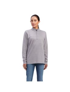 Dámské Pracovní Oděvy Ariat Rebar Foundation 1/4 Zip Shirts Šedé | TXARC-1260