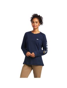 Dámské Pracovní Oděvy Ariat Rebar Heat Fighter T Shirts Tmavě Blankyt | XFQOM-9634