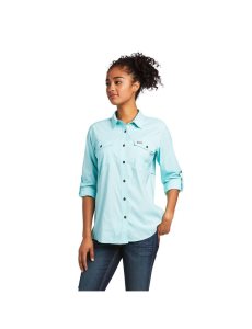 Dámské Pracovní Oděvy Ariat Rebar Made Tough VentTEK DuraStretch Pracovní Shirts Světle Tyrkysové Bl