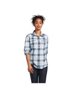 Dámské Pracovní Oděvy Ariat Rebar Made Tough DuraStretch Pracovní Shirts Tmavě Blankyt | PFNZY-6975