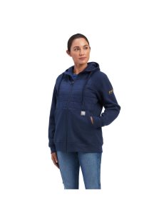 Dámské Pracovní Oděvy Ariat Rebar Regulator Full Zip Hoodie Indigo | BODTP-5917