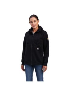 Dámské Pracovní Oděvy Ariat Rebar Regulator Full Zip Hoodie Černé | IMJGP-7350