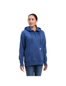 Dámské Pracovní Oděvy Ariat Rebar Skill Set 1/2 Zip Hoodie Tmavě Blankyt | NKAYW-2486