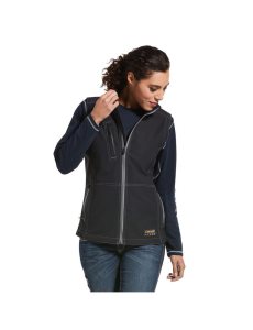 Dámské Pracovní Oděvy Ariat Rebar Stretch Platene Softshell Vest Černé | YDAIG-8692