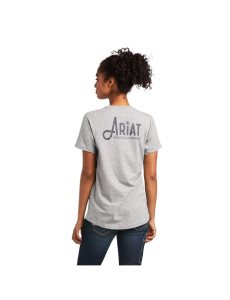 Dámské Pracovní Oděvy Ariat Rebar Workman Grafická Logo T Shirts Šedé | KCJEH-2657