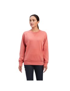 Dámské Pracovní Oděvy Ariat Rebar Workman Washed Fleece Sweatshirt Růžové | LQEPV-0697