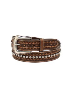 Dámské Pásky Ariat Crystal Stud Hnědé | CBRYZ-7482
