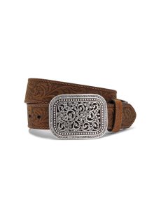Dámské Pásky Ariat Floral Embroidery Přezkou Hnědé | YXQSW-0972