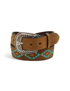 Dámské Pásky Ariat Turquoise Diamond Embroidery Hnědé | IQGOH-8479