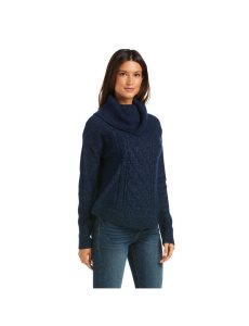 Dámské Svetry Ariat Montara Tmavě Blankyt | CWNAB-4761