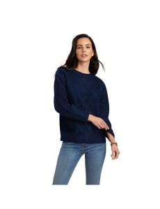 Dámské Svetry Ariat Zimní Quarter Tmavě Blankyt | SMKZE-2713
