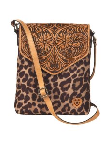 Dámské Tašky Ariat Leopard crossbody Hnědé | CRFUW-9451