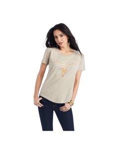 Dámské Topy Ariat Blanket Skull Tee Béžový | YMCBJ-3159