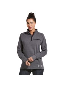 Dámské Topy Ariat FR Rev 1/4 Zip Šedé | JADGL-3529