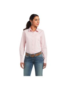 Dámské Topy Ariat Kirby Stretch Růžové Bílé | YBPFV-5146