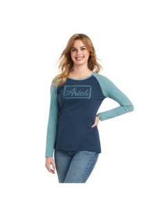 Dámské Topy Ariat REAL Baseball Tmavě Blankyt | ZYWRU-8423
